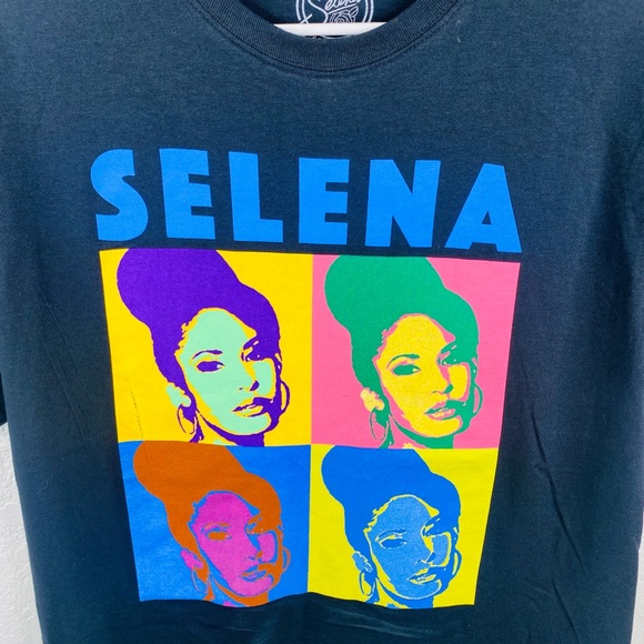 NWOT Selena Quintanilla Black Andy Warhol Style Graphic T-Shirt Medium - Picture 4 of 9